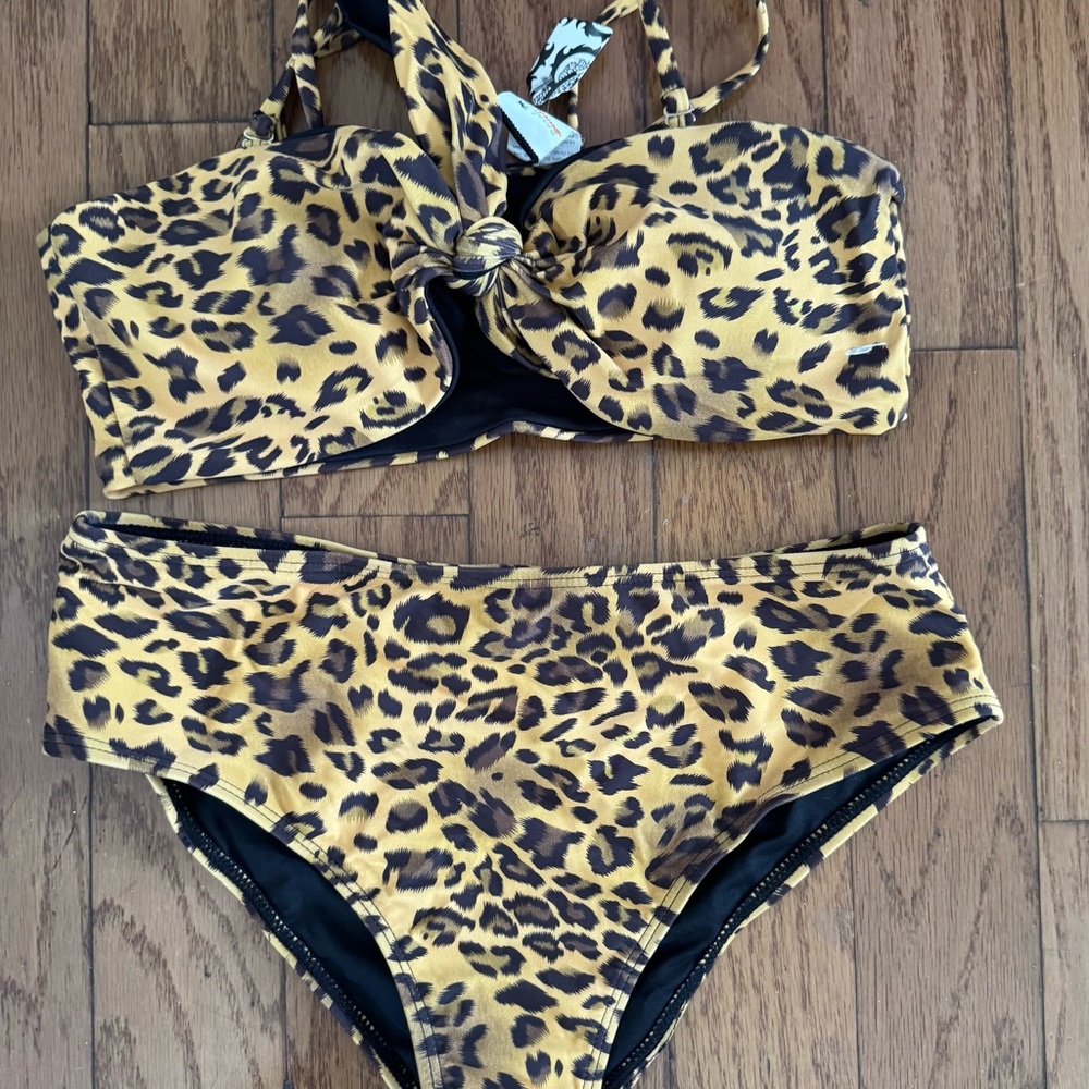 Leopard Print Bikini Set